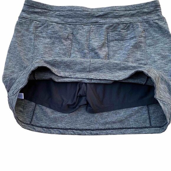 Athleta Metro Skort Dark Heather Grey size XL Front Zip Pockets - Picture 5 of 7